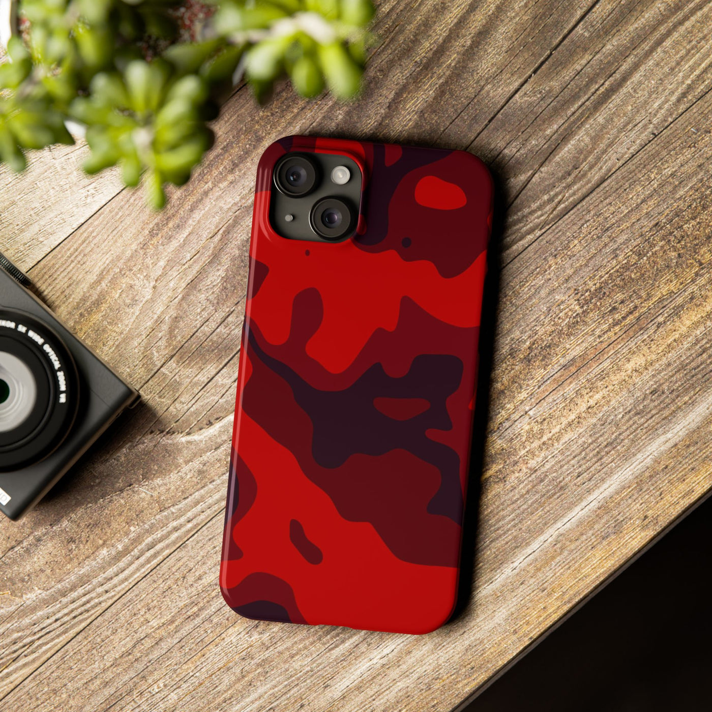 Slim Cute Phone Cases for Iphone - | iPhone 15 Case | iPhone 15 Pro Max Case, Iphone 14 Case, Iphone 14 Pro Max, Iphone 13, Red Camo Camouflage