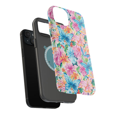 Butterflies Flowers Magsafe Cute Phone Case for Iphone Gift for Her, iPhone 16 Case iPhone 15 Pro Max Case, Iphone 14, Iphone 14 Pro Max, 13, 12
