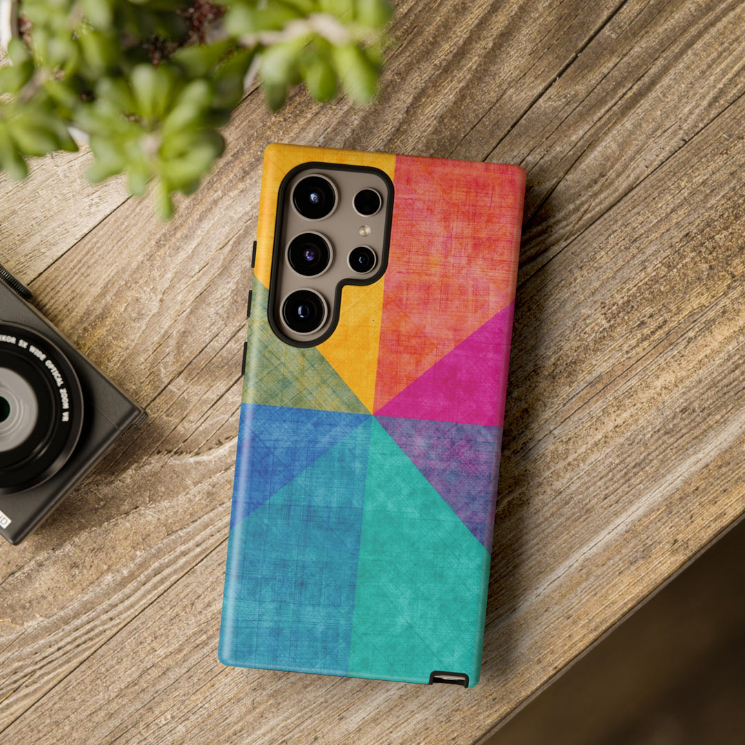 Impact Resistant, Colored Shapes, Cute Phone Cases for Samsung S24, S23, S22, S21, IPhone 15 pro Iphone 14 pro Iphone 13 IPhone 12 Iphone 11 - Studio40ParkLane