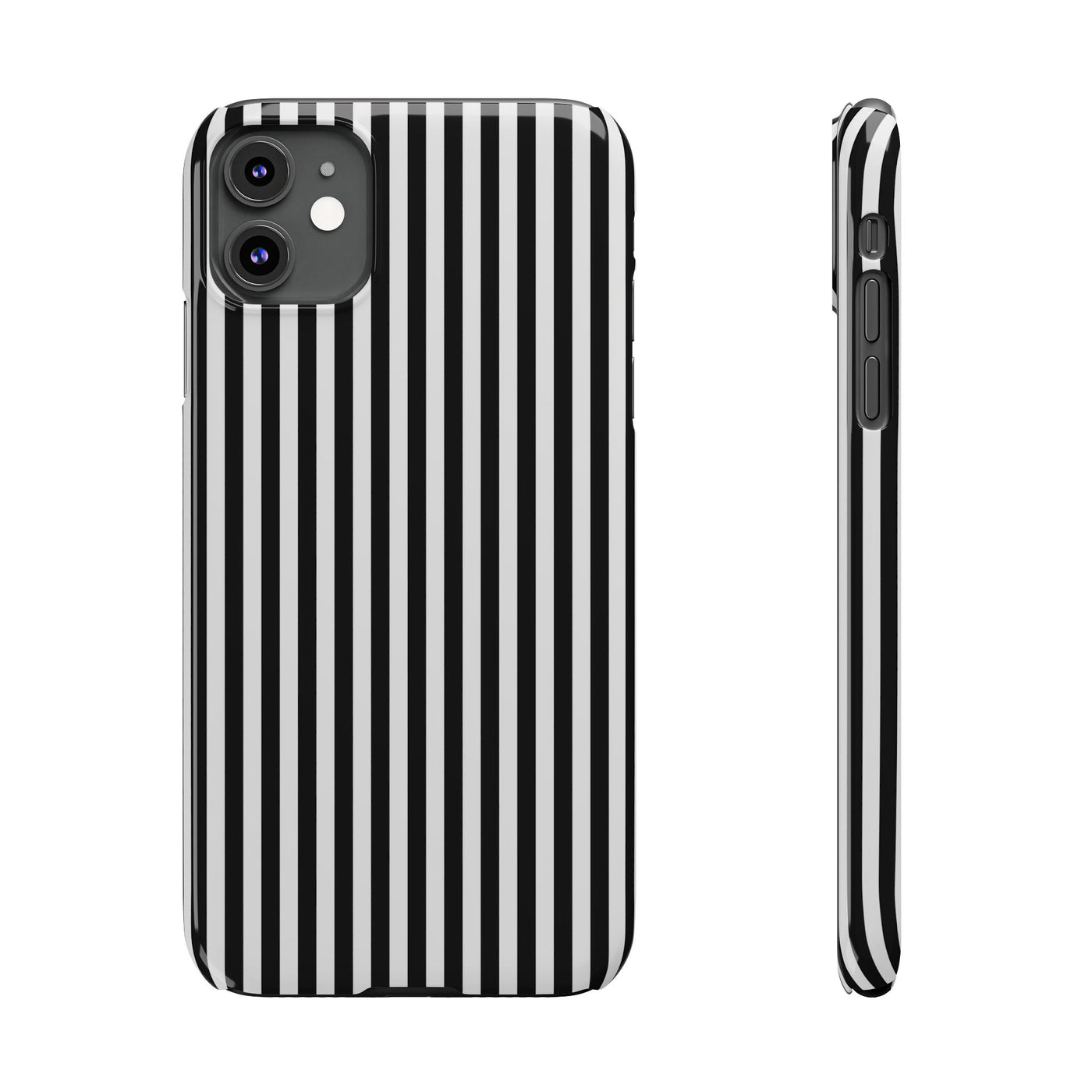 Slim Black White Striped Cute Phone Case for Iphone 16 - | iPhone 15 Pro Max Case | iPhone 14 Case Iphone 13 12 11 10 9 8 7 Gift for Her - Studio40ParkLane