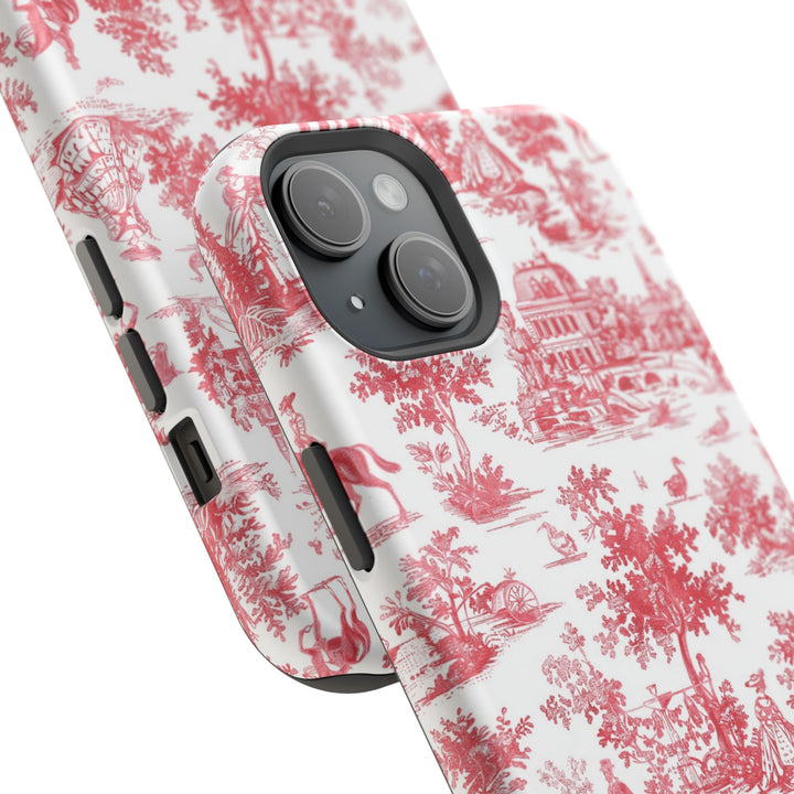 Magsafe French Toile Personalized Initial Custom Gift for Her Cute Phone Cases for Iphone 16 Pro Max | iPhone 15 Case | iPhone 15 Pro Max Case, Iphone 14, 13, 12, 11, 10, 8, 7 - Studio40ParkLane