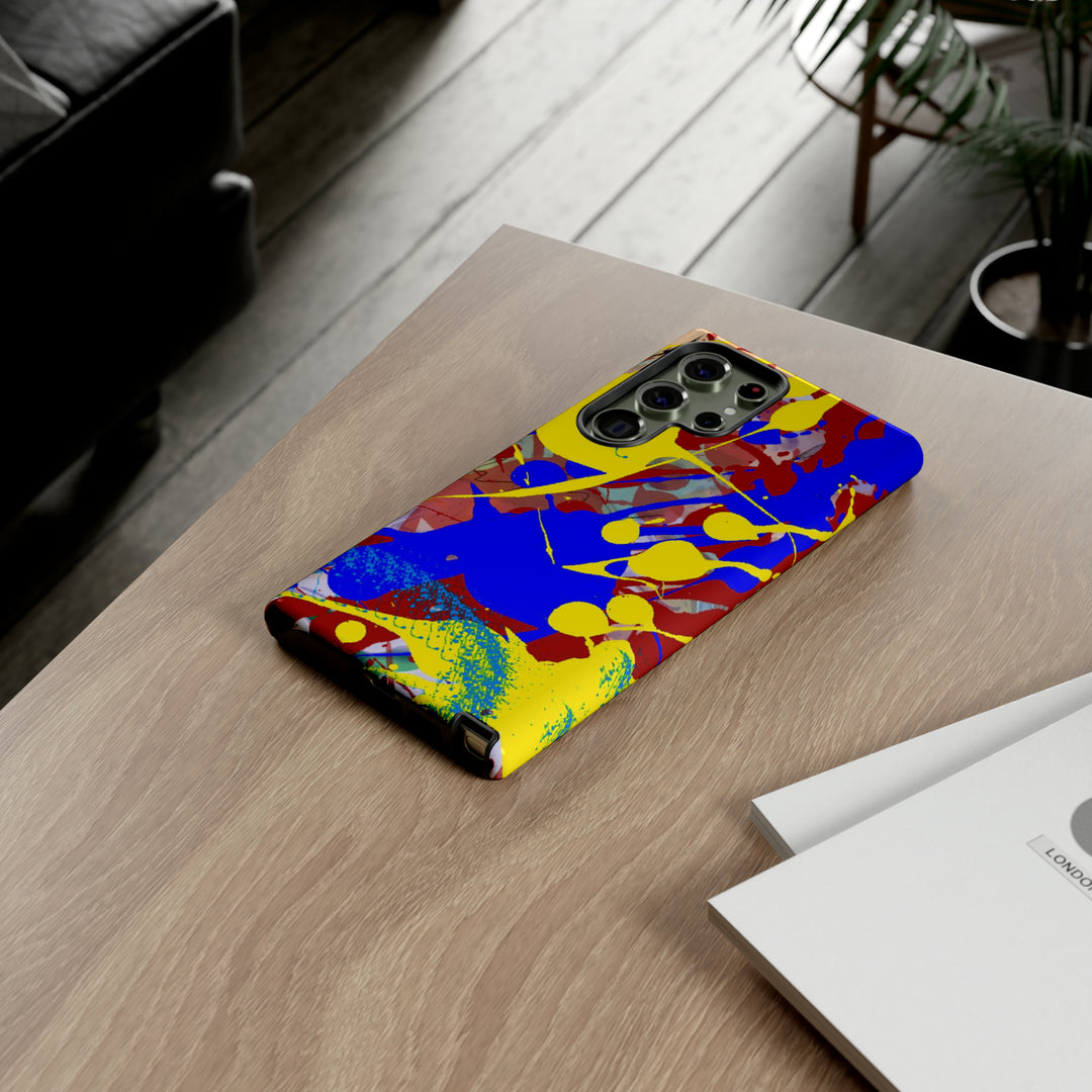 Samsung Galaxy Phone Case | Galaxy S23, S22, S21, S20 | Luxury Case Double Layered | Impact Resistant | Fashionable - Paint Spill 2 - Studio40ParkLane