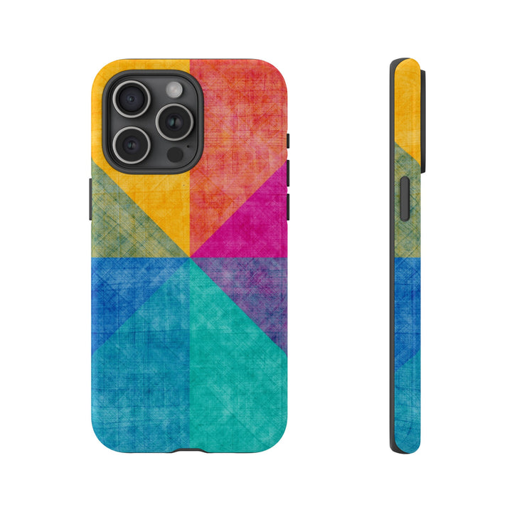 Impact Resistant, Colored Shapes, Cute Phone Cases for Samsung S24, S23, S22, S21, IPhone 15 pro Iphone 14 pro Iphone 13 IPhone 12 Iphone 11 - Studio40ParkLane