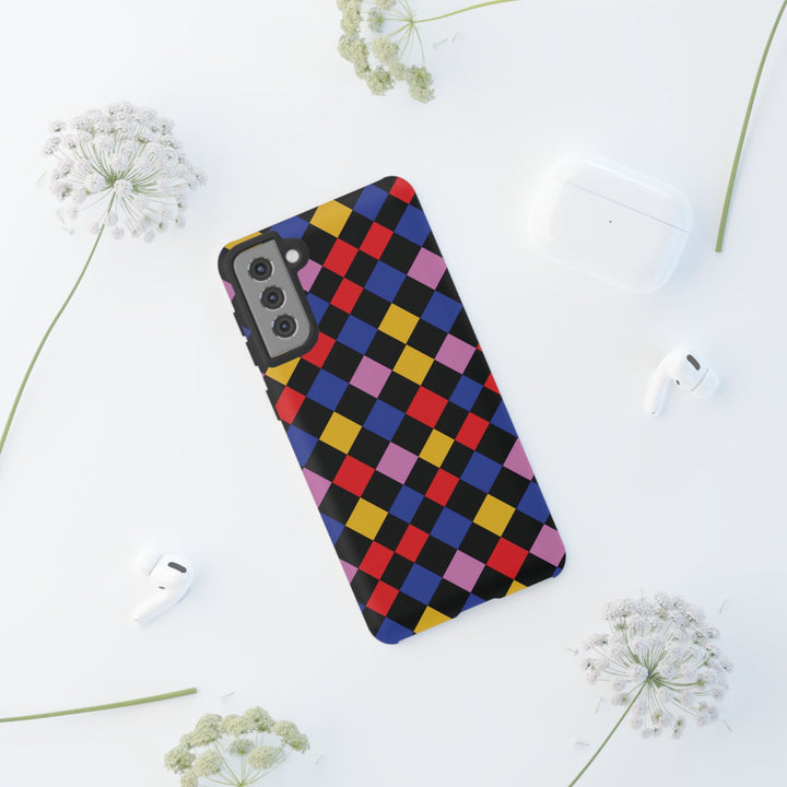Aesthetic Tough Colorful Checkerboard Phone Case Premium - For iPhone 17 Pro Max iPhone 16 Pro iPhone 15 Iphone 14 Plus 13 Pro 12 11 10 XR - Studio40ParkLane