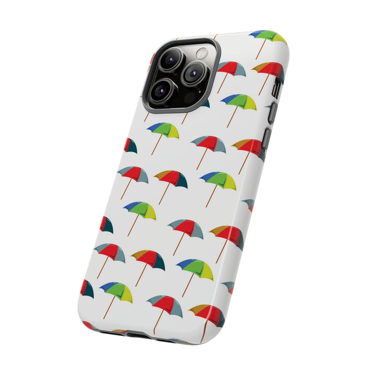 Cute IPhone Case | Colorful Beach Parasols, iPhone 15 Case | iPhone 15 Pro Case, Iphone 14 Case, Iphone 14 Pro Max Case, Protective Iphone Case - Studio40ParkLane