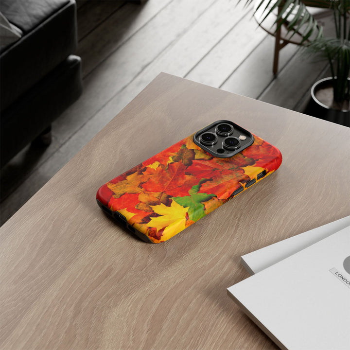 Fall Leaves Impact Resistant, Cute Phone Cases for Samsung S24, S23, S22, S21, IPhone 15 pro Iphone 14 pro Iphone 13 IPhone 12 Iphone 11 - Studio40ParkLane