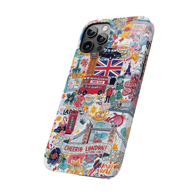 Slim London England Coquette Collage Cute Phone Case for Iphone 17 - | iPhone 16 Pro Max Case | iPhone 15 Case Iphone 14 13 12 11 10 9 8 7 - Studio40ParkLane