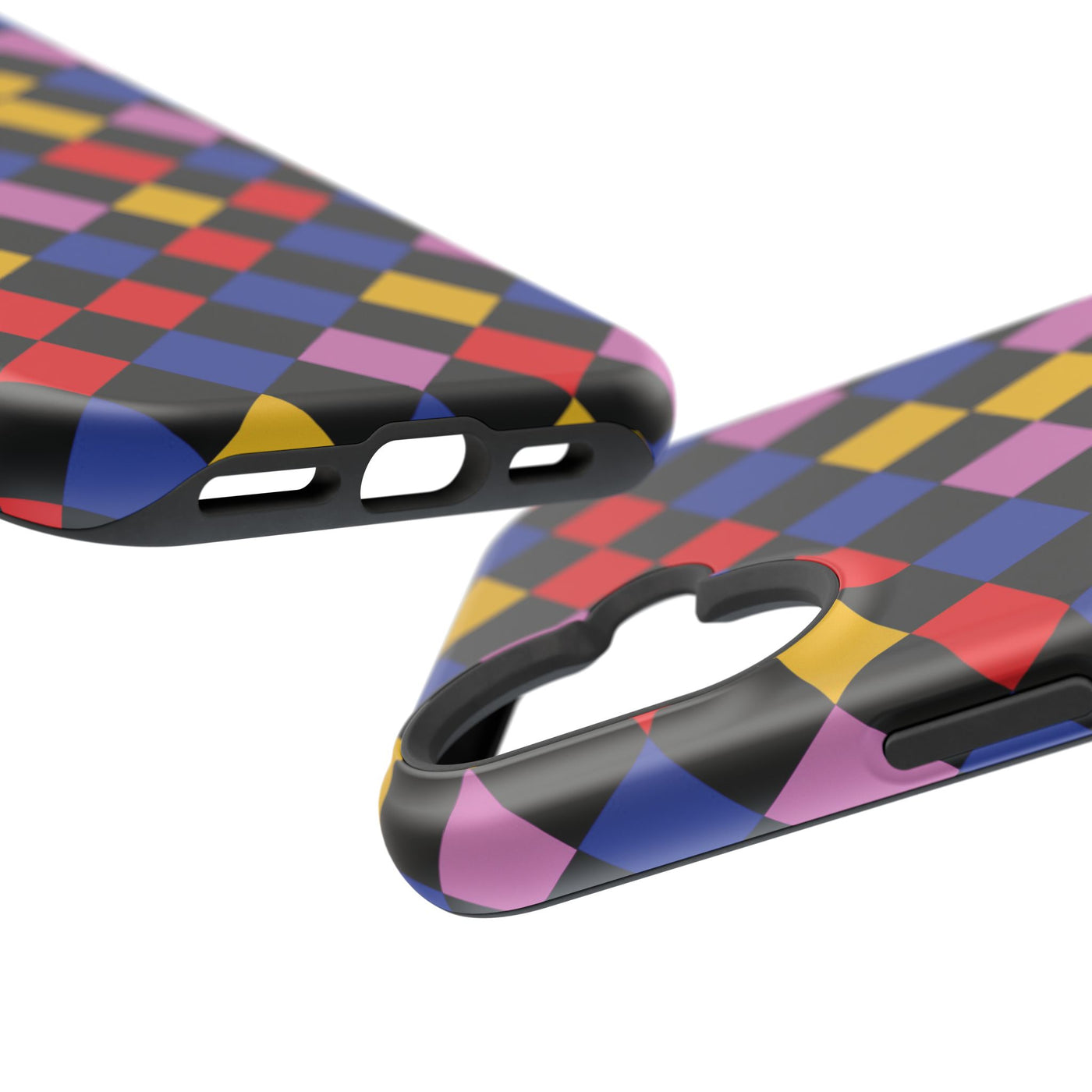 Aesthetic Colorful Checkerboard Tough Magsafe Phone Case - For iPhone 17 Pro Max iPhone 16 Pro iPhone 15 Iphone 14 Plus 13 Pro 12 11 Gift - Studio40ParkLane