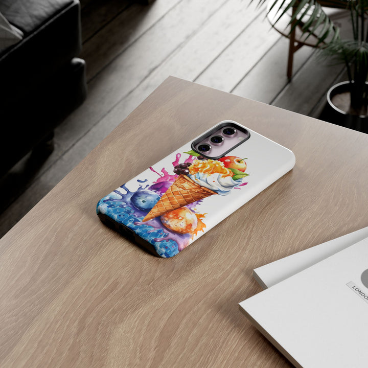 Impact Resistant, Summer Ice Cream Cone, Cute Phone Cases for Samsung S24, S23, S22, S21, IPhone 15 pro Iphone 14 pro Iphone 13 IPhone 12 Iphone 11 - Studio40ParkLane