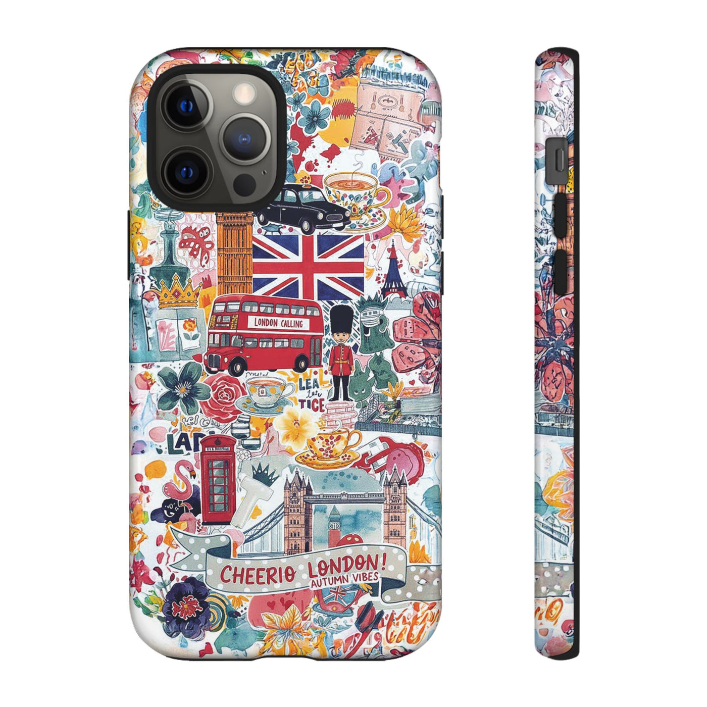 London England Coquette Collage Tough Premium Phone Case - For iPhone 17 Pro Max iPhone 16 Pro iPhone 15 Iphone 14 Plus 13 Pro 12 11 10 XR - Studio40ParkLane