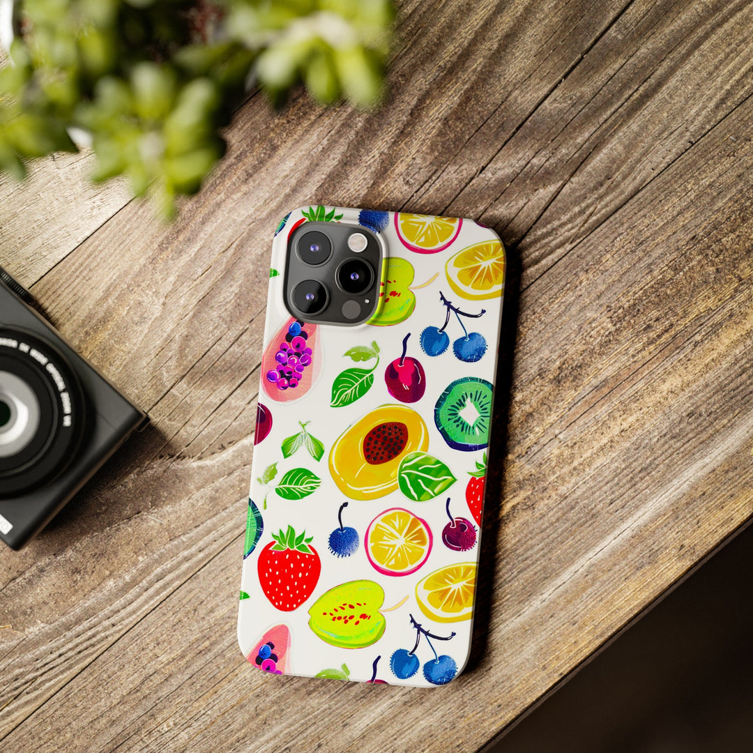 Slim Cute Phone Cases for Iphone | iPhone 15 Case | iPhone 15 Pro Max Case, Iphone 14, Iphone 14 Pro Max, Iphone 13, Summer Fruit Mix - Studio40ParkLane