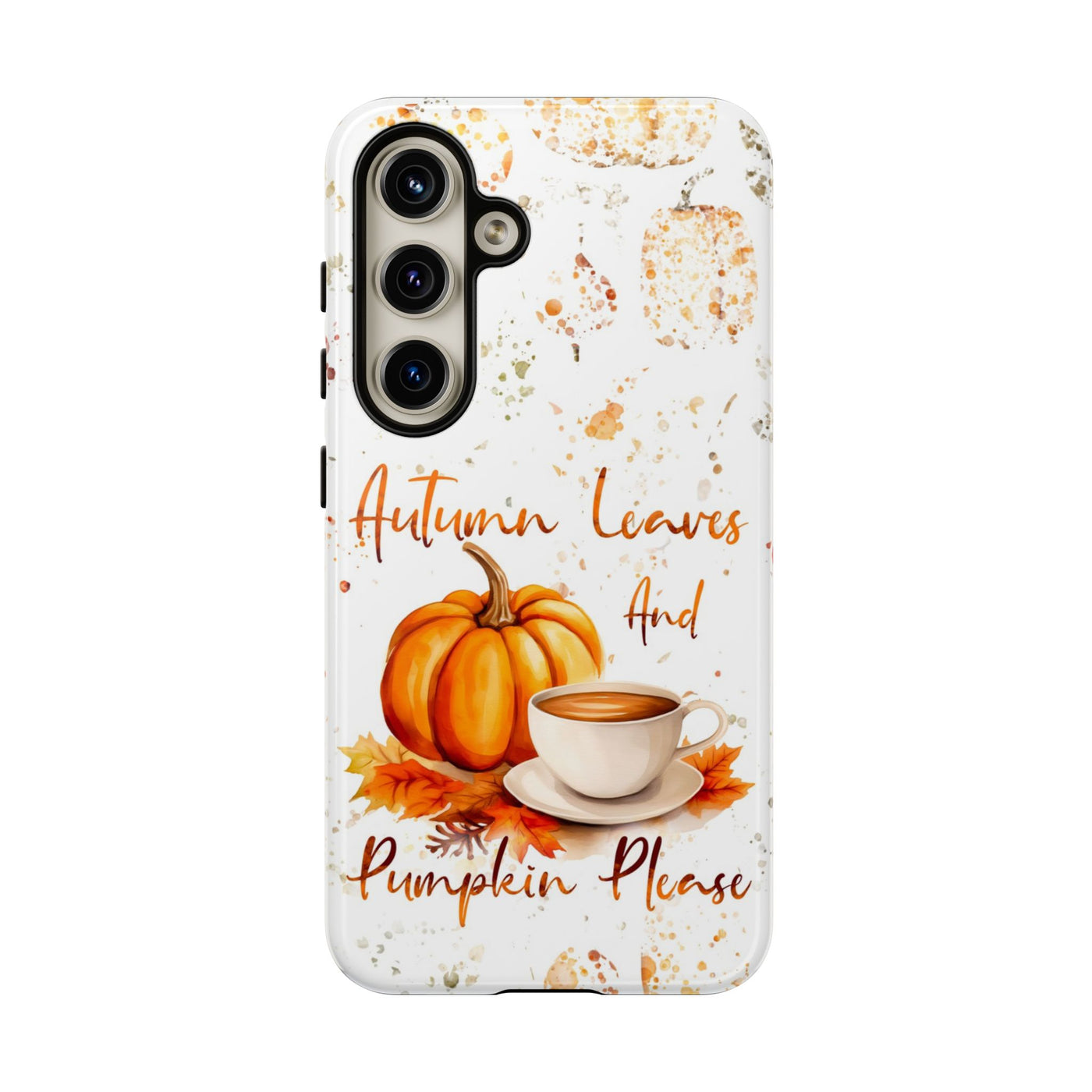 Impact Resistant, Fall Leaves Pumpkin Pie, Cute Phone Cases for Samsung S24, S23, S22, S21, IPhone 15 pro Iphone 14 pro Iphone 13 IPhone 12 Iphone 11