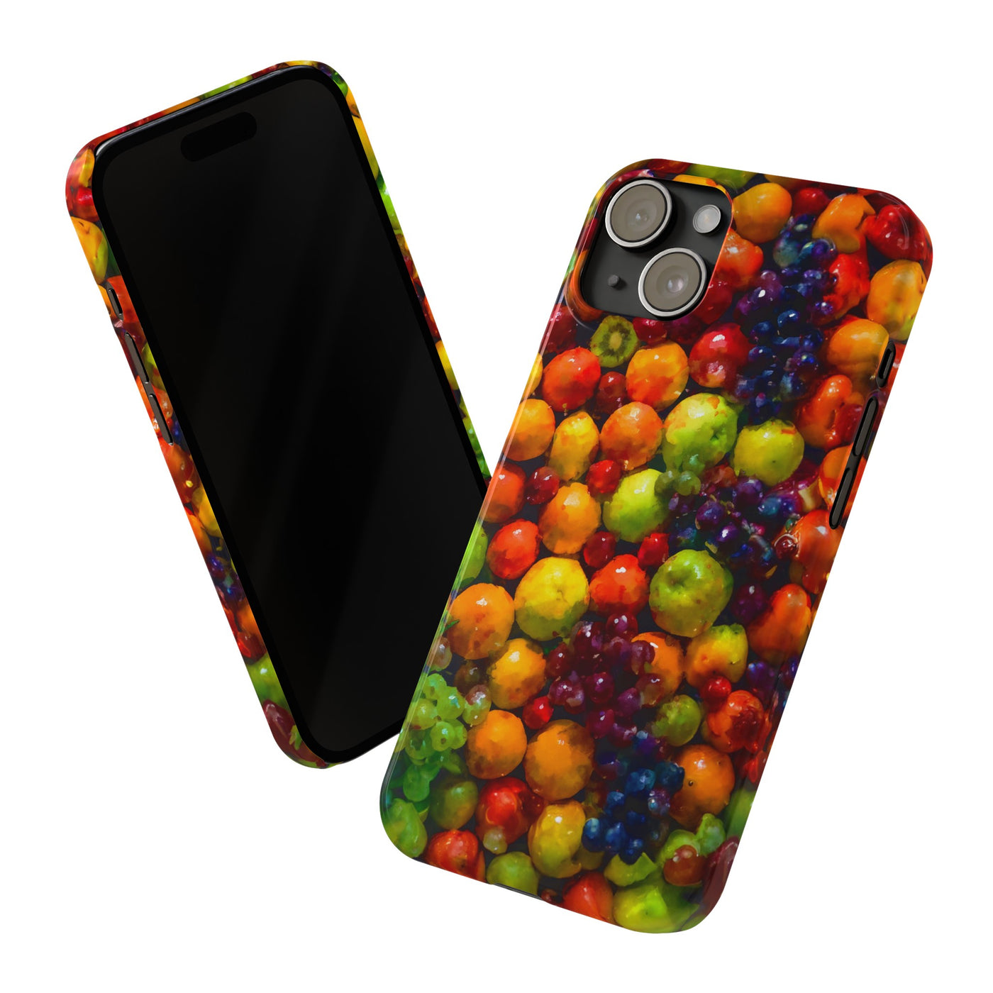 Slim Cute Phone Cases for Iphone  | iPhone 15 Case | iPhone 15 Pro Max Case, Iphone 14, Iphone 14 Pro Max, Iphone 13, Summer Assorted Fruits