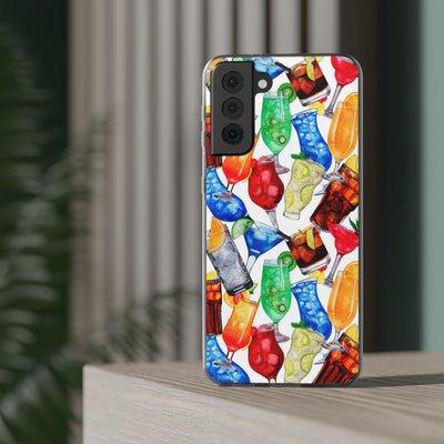 Cute Flexi Phone Cases, For Iphones and Samsung Galaxy Phones, Tropical Summer Fruit Cocktails, Galaxy S23 Phone Case, Samsung S22 Case, Samsung S21, Iphone 15, Iphone 14, Iphone 13