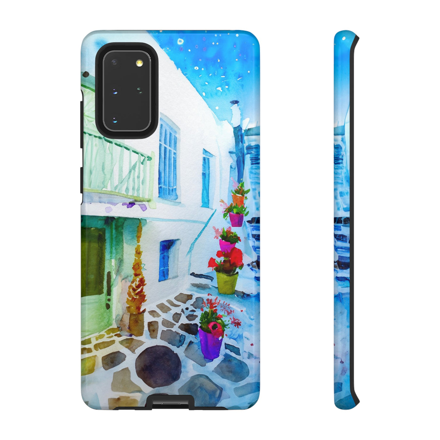 Impact Resistant, Greece House, Cute Phone Cases for Samsung S24, S23, S22, S21, IPhone 15 pro Iphone 14 pro Iphone 13 IPhone 12 Iphone 11