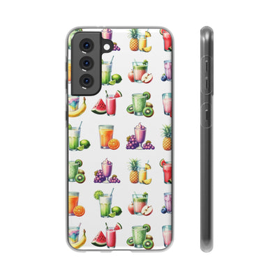 Cute Flexi Phone Cases, For Iphones and Samsung Galaxy Phones, Tropical Summer Fruit Cocktails, Galaxy S23 Phone Case, Samsung S22 Case, Samsung S21, Iphone 15, Iphone 14, Iphone 13