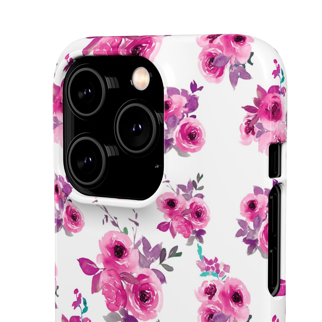 Sleek Snap Flowers Gift for Her Cute Phone Case for iPhone 16 15 14 13 12 11 X Xs Max Xr Pro Plus Samsung Galaxy S24 S23 S22 S21 S20 Ultra