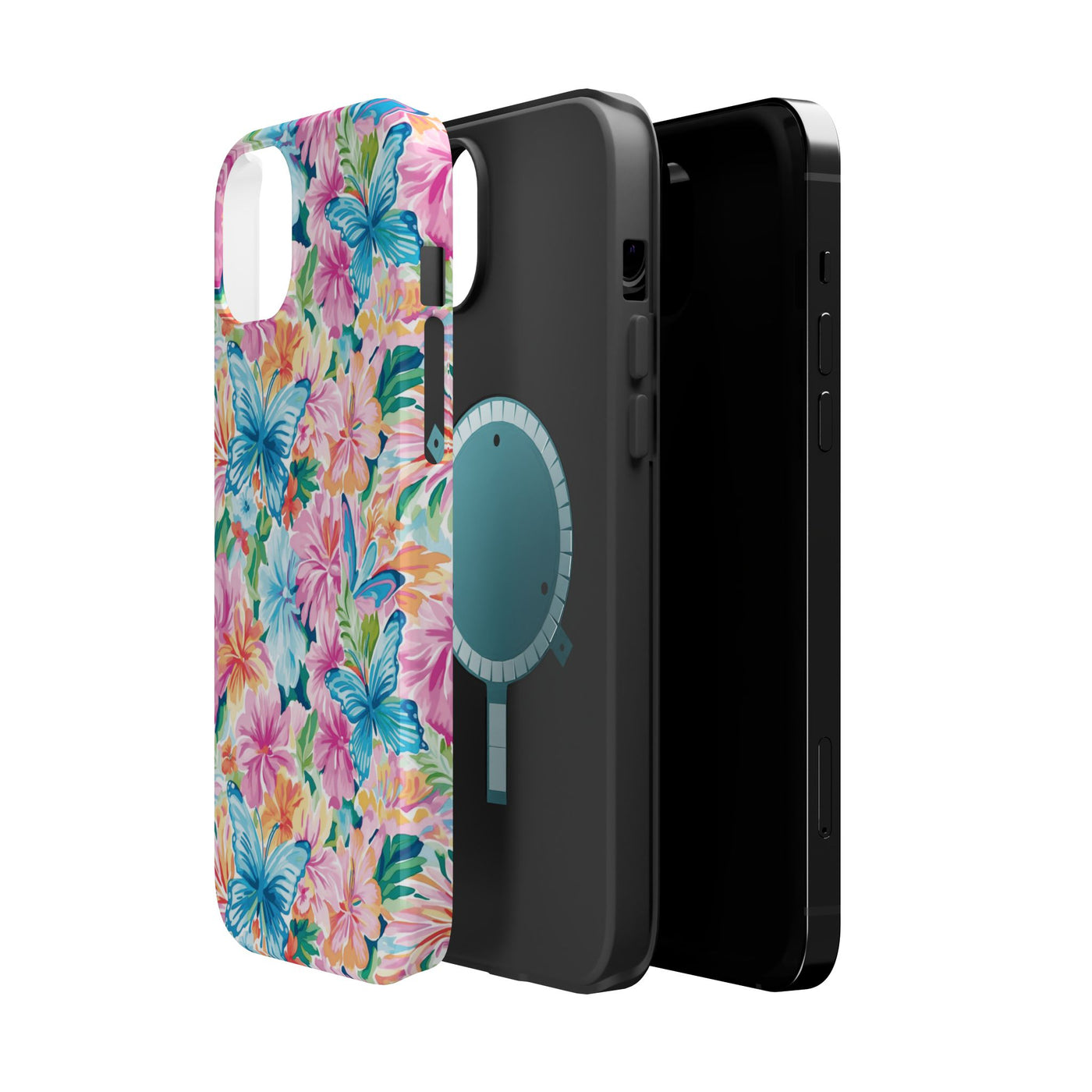 Butterflies Flowers Magsafe Cute Phone Case for Iphone Gift for Her, iPhone 16 Case iPhone 15 Pro Max Case, Iphone 14, Iphone 14 Pro Max, 13, 12
