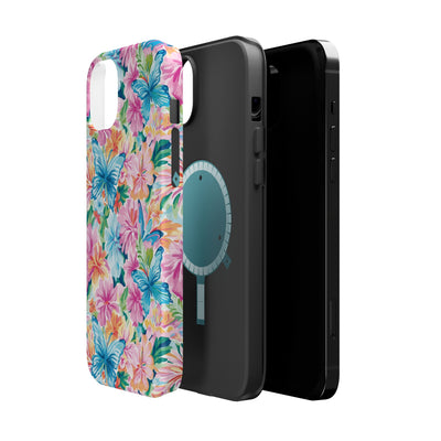 Butterflies Flowers Magsafe Cute Phone Case for Iphone Gift for Her, iPhone 16 Case iPhone 15 Pro Max Case, Iphone 14, Iphone 14 Pro Max, 13, 12