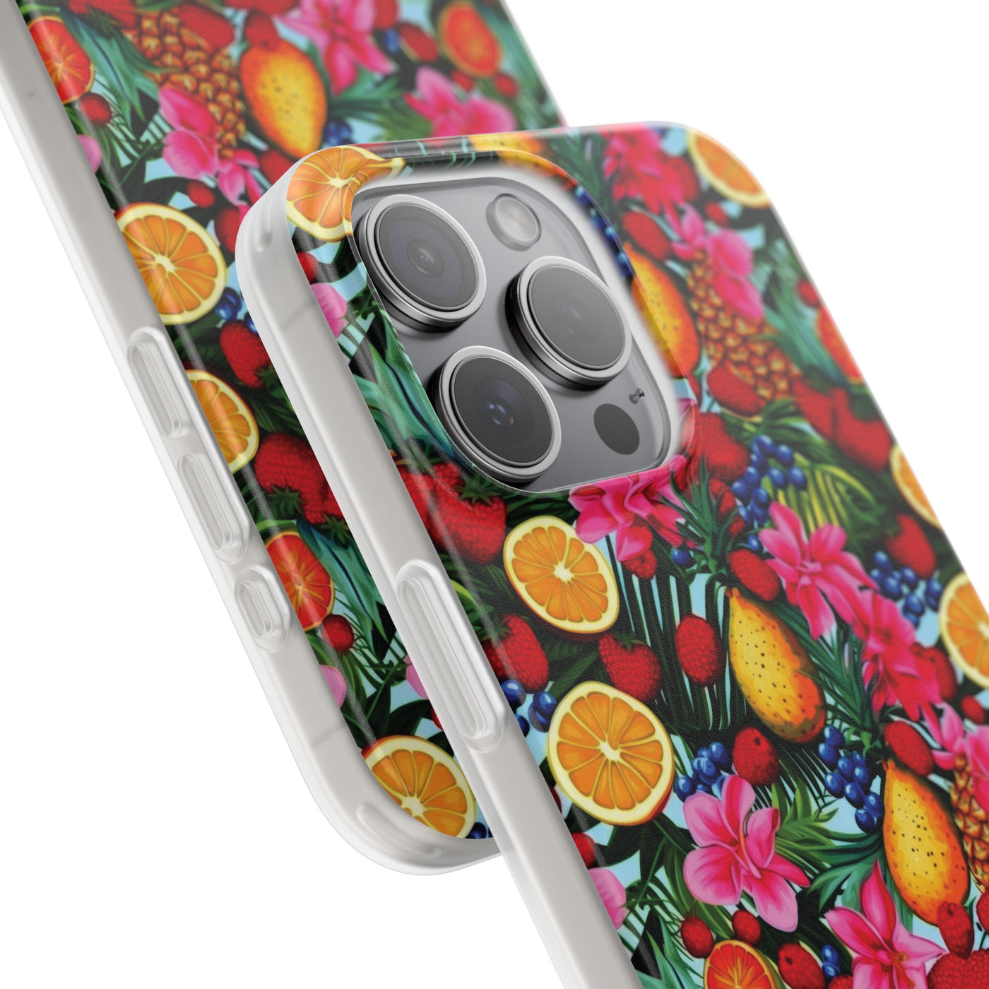 Cute Flexi Phone Cases, For Iphones and Samsung Galaxy Phones, Summer Mixed Fruit, Galaxy S23 Phone Case, Samsung S22 Case, Samsung S21, Iphone 15, Iphone 14, Iphone 13