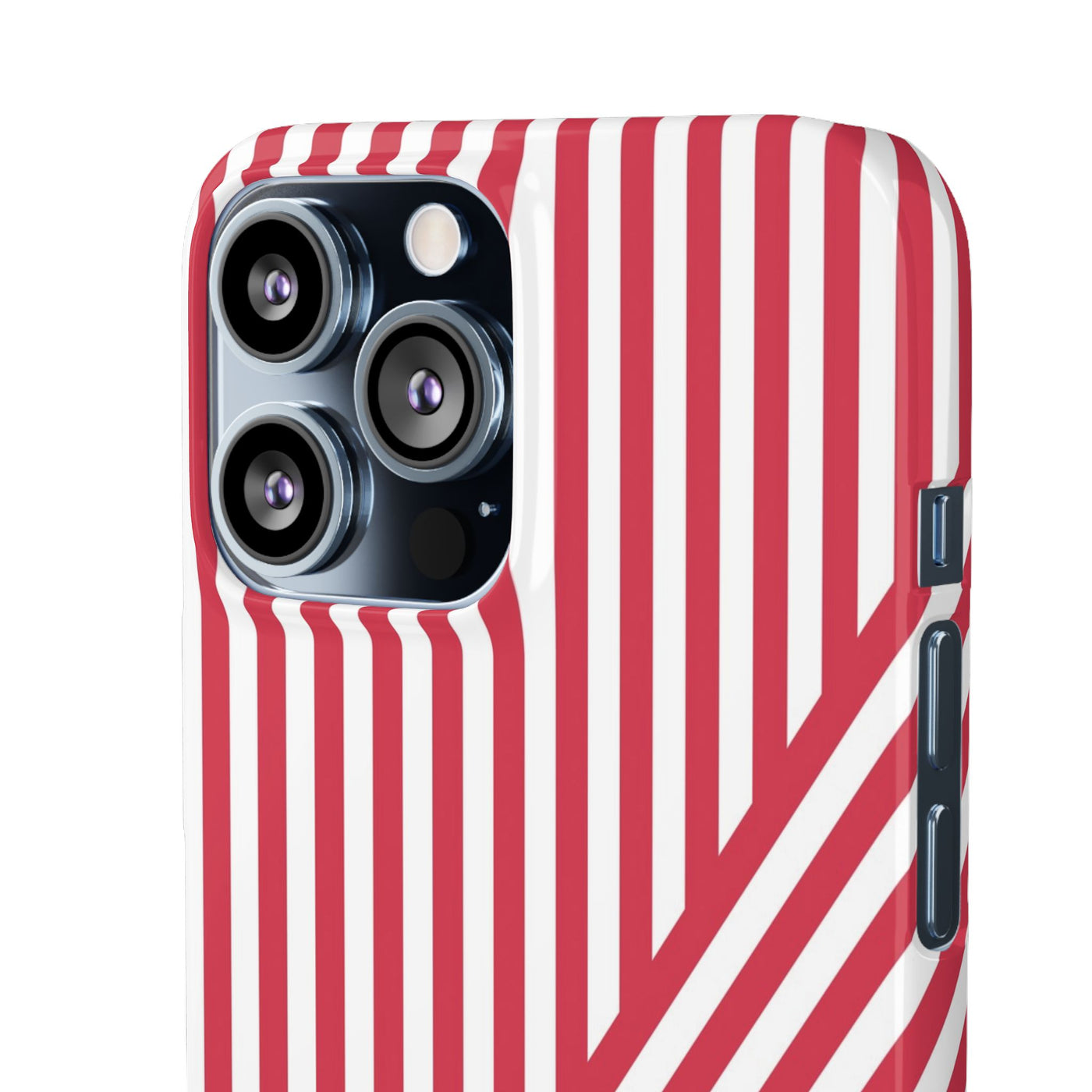 Aesthetic Winterberry Red Stripes Cute Phone Case Sleek Snap - For iPhone 17 Pro Max iPhone 16 Pro iPhone 15 Iphone 14 Plus 13 Pro 12 11 10 Gift - Studio40ParkLane
