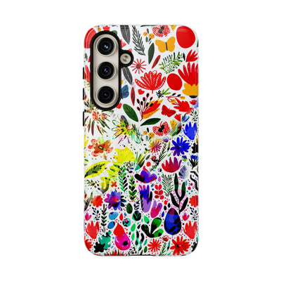 Impact Resistant, Colored Flowers, Cute Phone Cases for Samsung S24, S23, S22, S21, IPhone 15 pro Iphone 14 pro Iphone 13 IPhone 12 Iphone 11