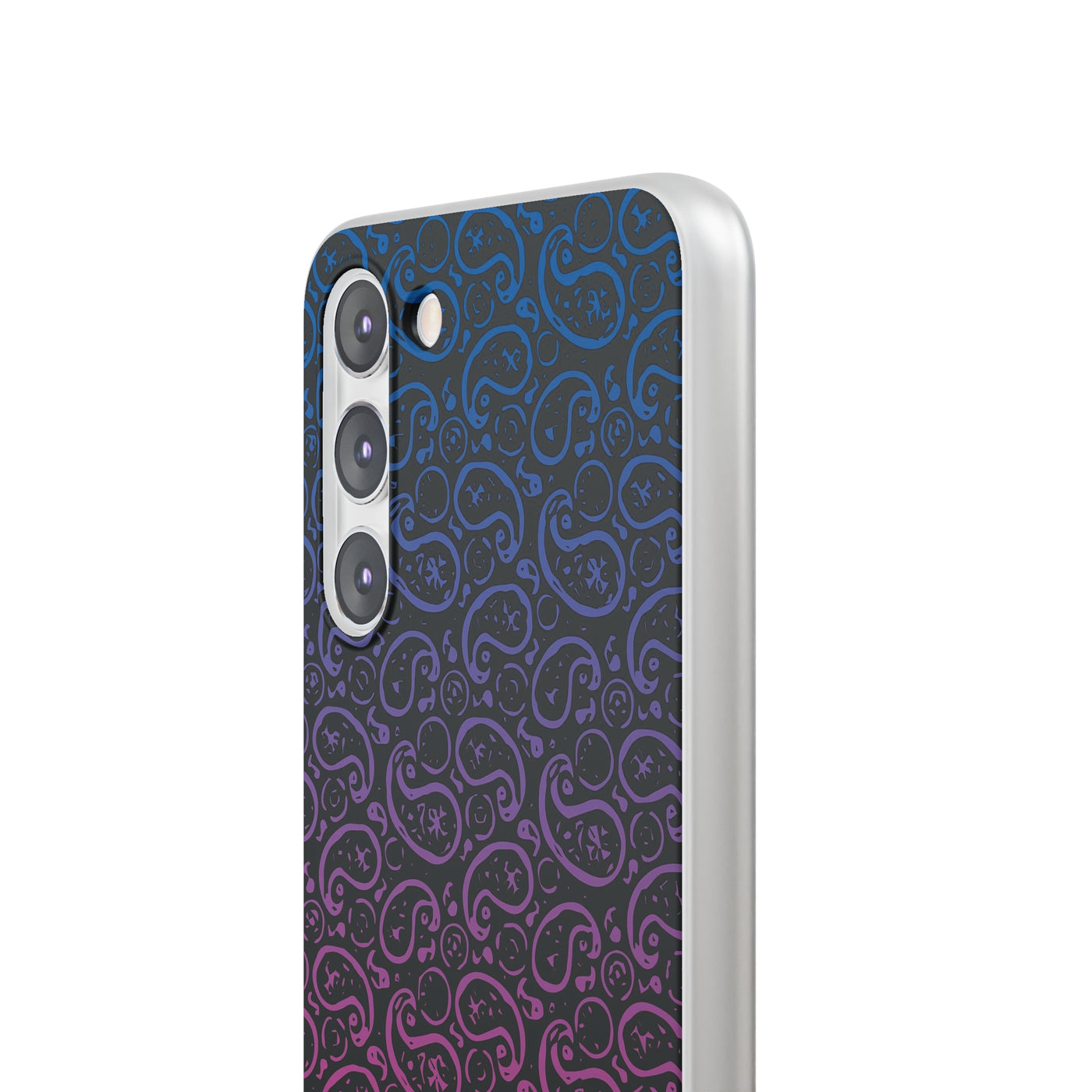 Cute Flexi Samsung Phone Cases, Blue Pink Paisley Galaxy S23 Phone Case, Samsung S22 Case, Samsung S21 Case, S20 Plus