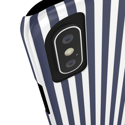 Slim Navy Blue Striped Cute Phone Case for Iphone 16 - | iPhone 15 Pro Max Case | iPhone 14 Case Iphone 13 12 11 10 9 8 7 XS X Gift for Her - Studio40ParkLane