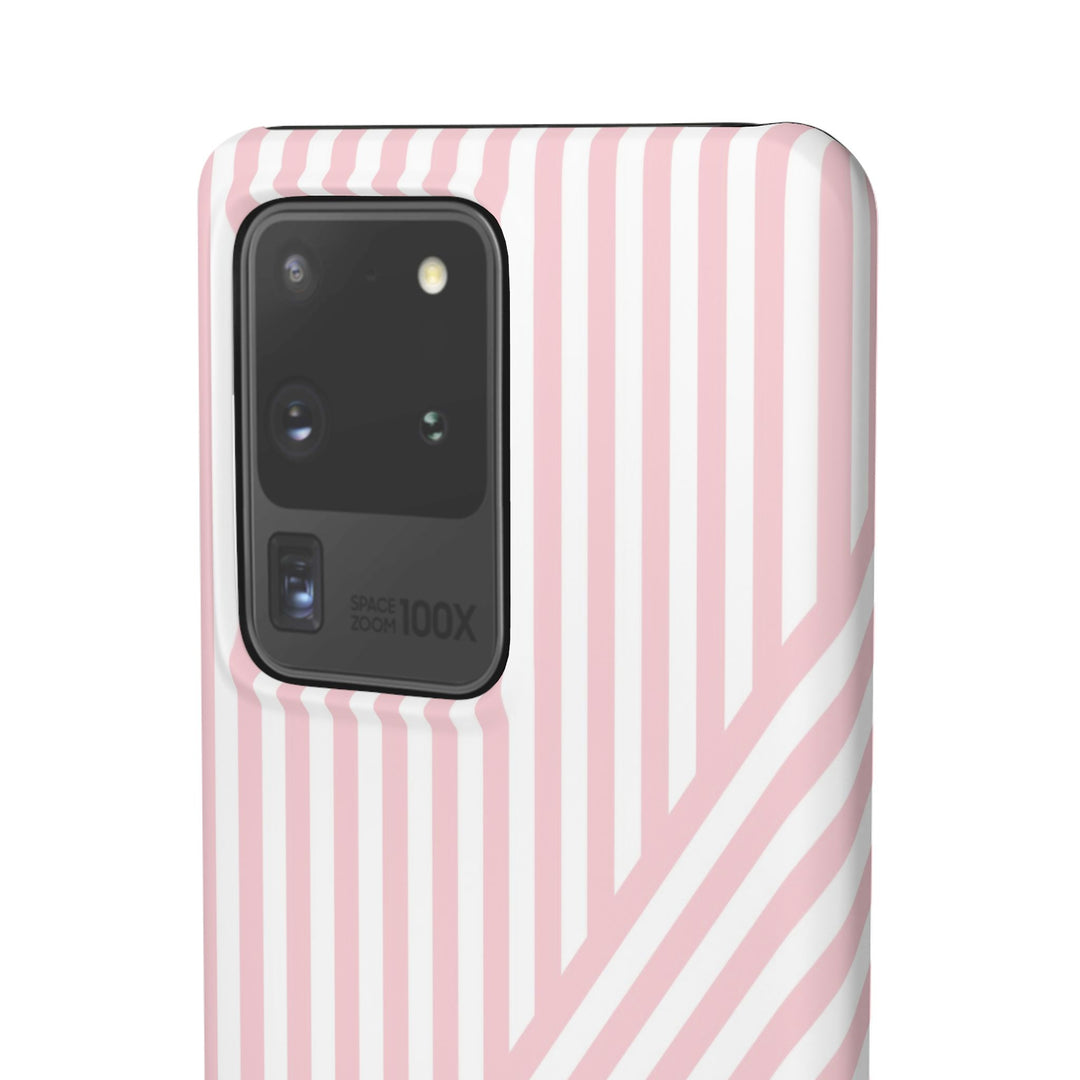 Aesthetic Sweet Pink Stripes Cute Phone Case Sleek Snap - For iPhone 17 Pro Max iPhone 16 Pro iPhone 15 Iphone 14 Plus 13 Pro 12 11 10 Gift