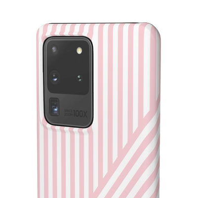 Aesthetic Sweet Pink Stripes Cute Phone Case Sleek Snap - For iPhone 17 Pro Max iPhone 16 Pro iPhone 15 Iphone 14 Plus 13 Pro 12 11 10 Gift