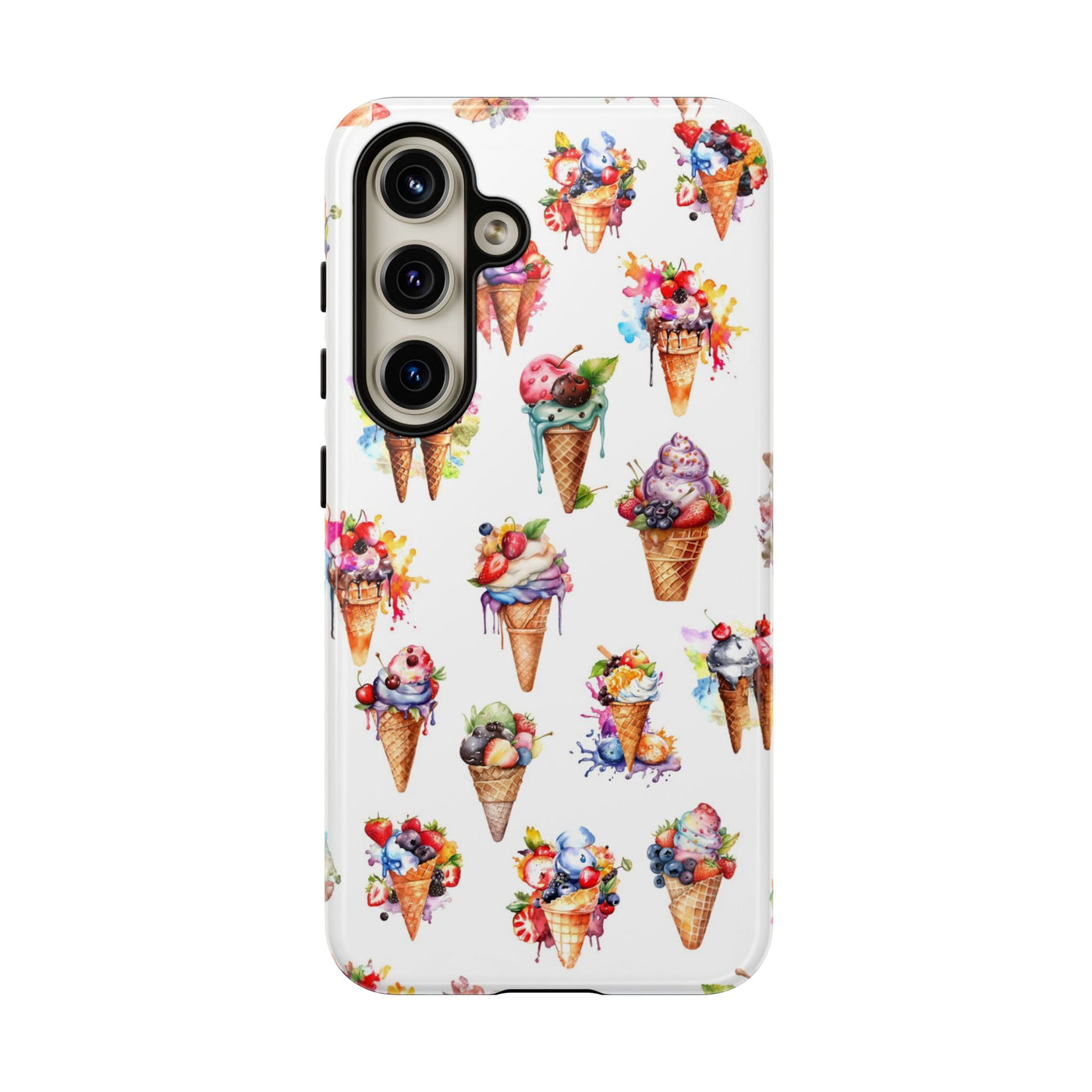 Impact Resistant, Summer Icecream, Cute Phone Cases for Samsung S24, S23, S22, S21, IPhone 15 pro, Iphone 14 pro, Iphone 13 IPhone 12, Iphone 11