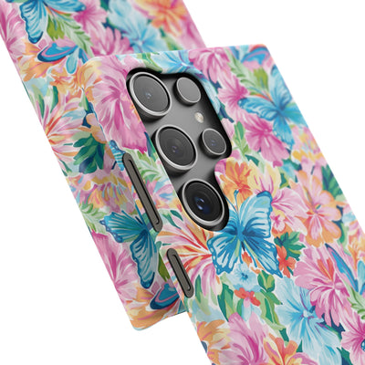 Snap Butterflies Flowers Cute Phone Cases for Samsung S24, S23, S22, S21, S20, Plus and Ultra, Iphone 16 Pro Max, Iphone 15, 14, 13, 12, 11, 10 - Studio40ParkLane