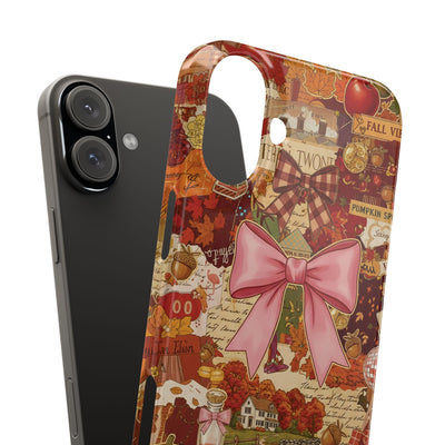 New England fall Coquette Collage Cute Phone Case for Iphone 16 - | iPhone 15 Pro Max Case | iPhone 14 Case Iphone 13 12 11 10 9 8 7 X XS - Studio40ParkLane
