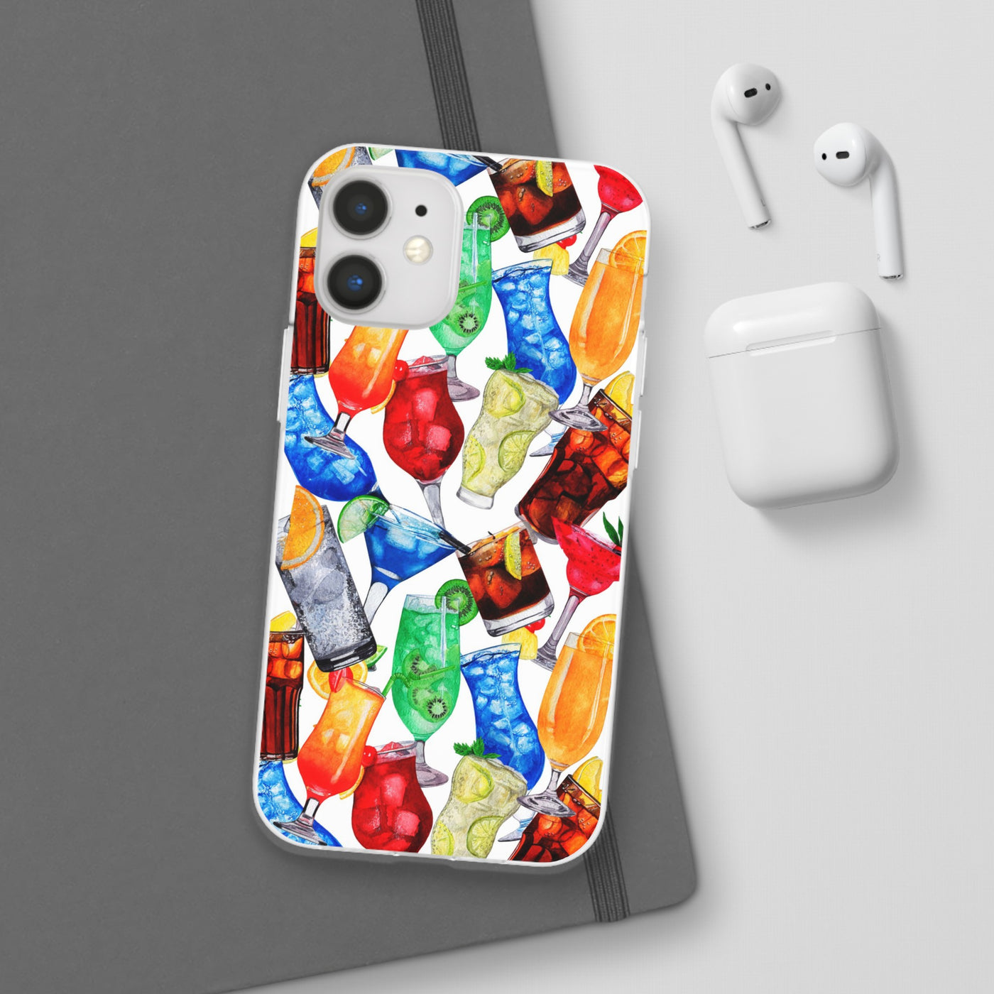 Cute Flexi Phone Cases, For Iphones and Samsung Galaxy Phones, Tropical Summer Fruit Cocktails, Galaxy S23 Phone Case, Samsung S22 Case, Samsung S21, Iphone 15, Iphone 14, Iphone 13