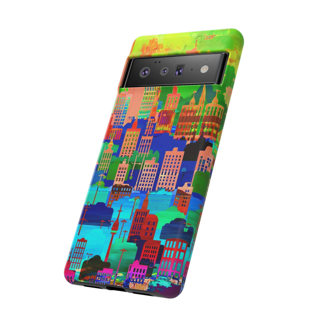 Cute Samsung Case | Cool Iphone Case | Summer City Skyline, Samsung S24, S23, S22, S21, IPhone 15 Case | Iphone 14 Case, Iphone 13 Case - Studio40ParkLane