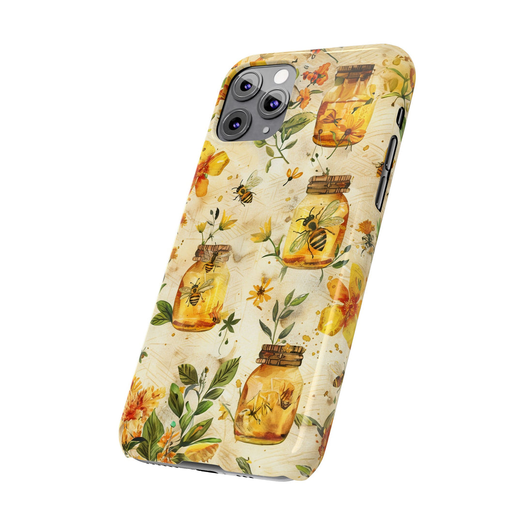 Slim Cute Phone Cases for Iphone | iPhone 15 Case | iPhone 15 Pro Max Case, Iphone 14, Iphone 14 Pro Max, Iphone 13, Honey Bees Yellow - Studio40ParkLane