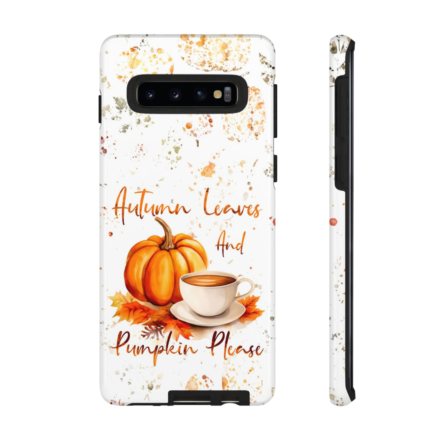 Impact Resistant, Fall Leaves Pumpkin Pie, Cute Phone Cases for Samsung S24, S23, S22, S21, IPhone 15 pro Iphone 14 pro Iphone 13 IPhone 12 Iphone 11