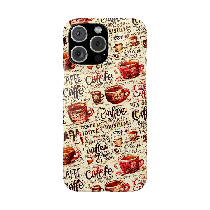 Slim Cute Phone Cases for Iphone - | iPhone 15 Case | iPhone 15 Pro Max Case, Iphone 14 Case, Iphone 14 Pro Max, Iphone 13, Paris Coffee Cup - Studio40ParkLane