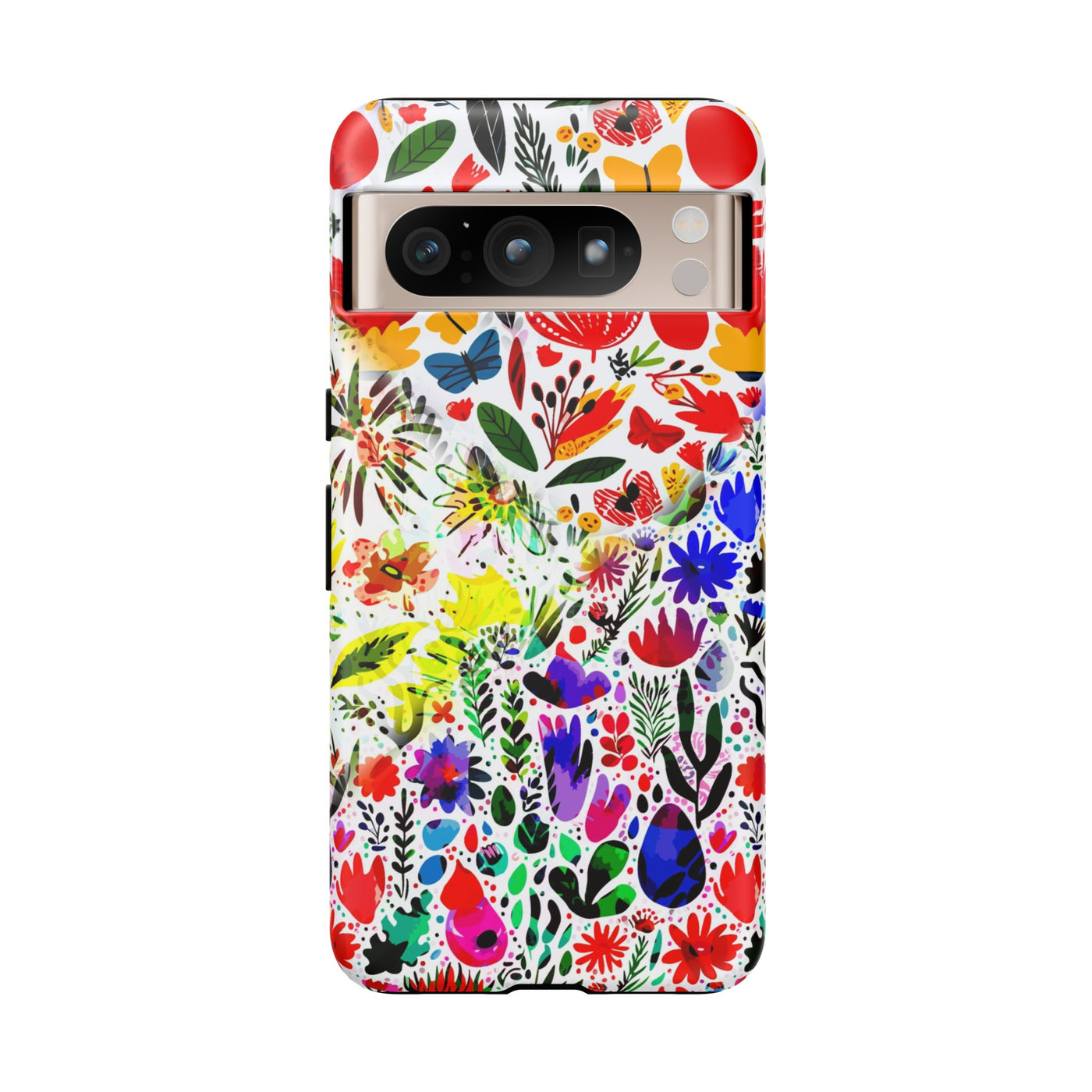 Impact Resistant, Colored Flowers, Cute Phone Cases for Samsung S24, S23, S22, S21, IPhone 15 pro Iphone 14 pro Iphone 13 IPhone 12 Iphone 11