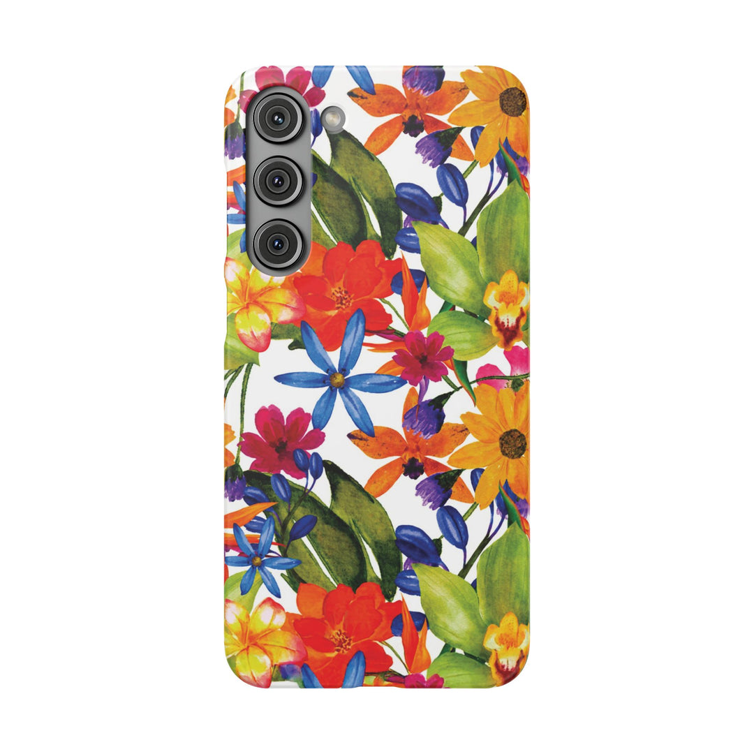Sleek Snap Colorful Flowers Cute Phone Case for iPhone 16 15 14 13 12 11 X Xs Max Xr Pro Plus Samsung Galaxy S24 S23 S22 S21 S20 Note Ultra