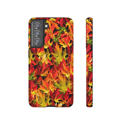 Fall Leaves Impact Resistant, Cute Phone Cases for Samsung S24, S23, S22, S21, IPhone 15 pro Iphone 14 pro Iphone 13 IPhone 12 Iphone 11