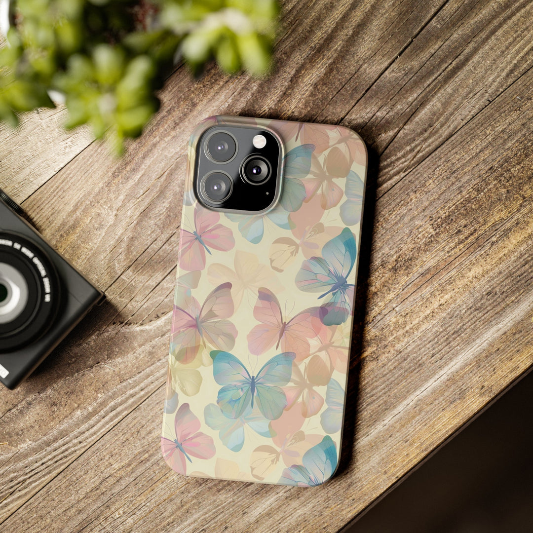 Slim Cute Phone Cases for Iphone - | iPhone 15 Case | iPhone 15 Pro Max Case, Iphone 14 Case, Iphone 14 Pro Max, Iphone 13, Summer Pastel Butterflies - Studio40ParkLane
