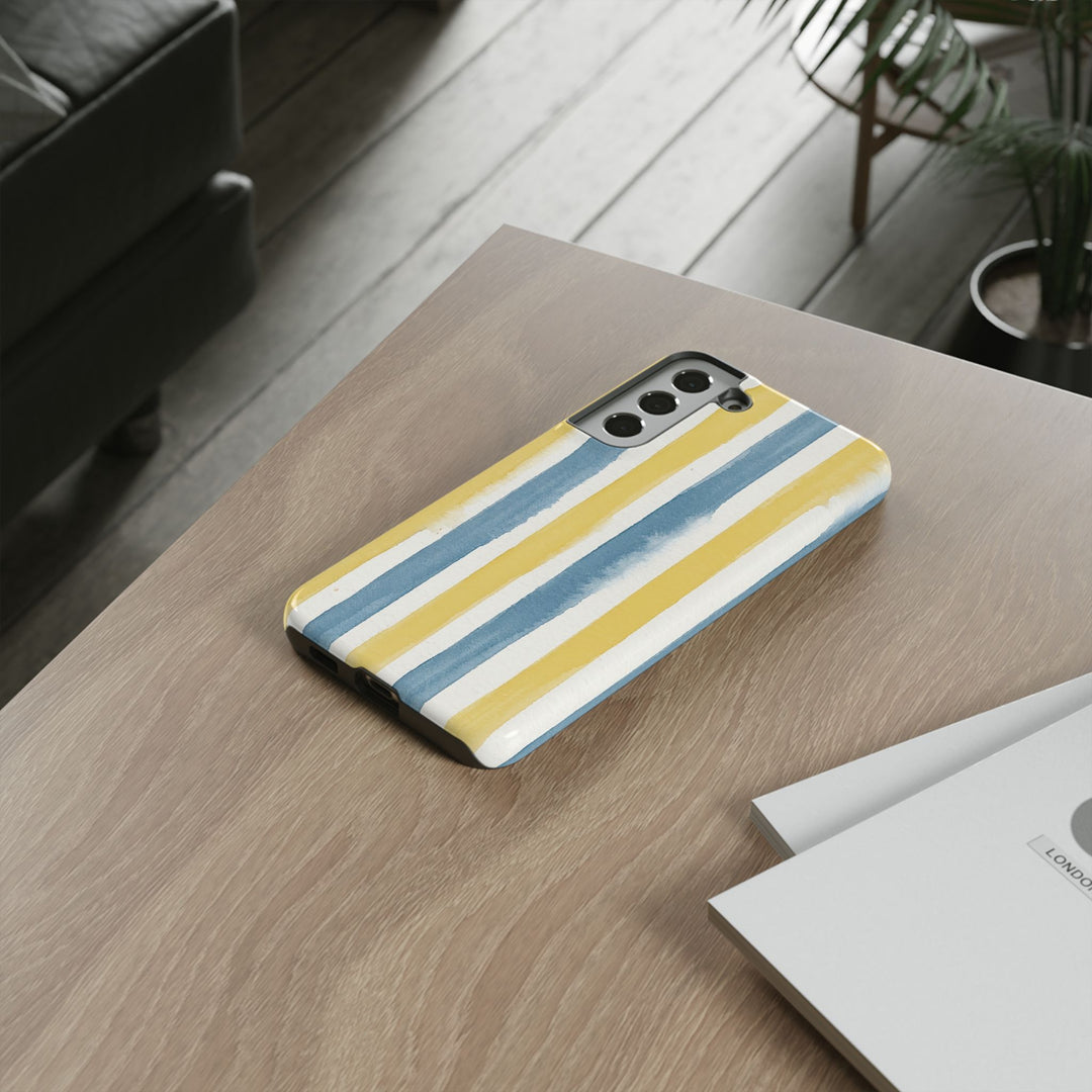 Tough Cute Yellow Stripes Phone Case, for IPhone 17 Pro Max | Iphone 17 Air, Iphone 16, IPhone 15, 14 13 12, Samsung Galaxy S26, S25, S24, S23 - Studio40ParkLane