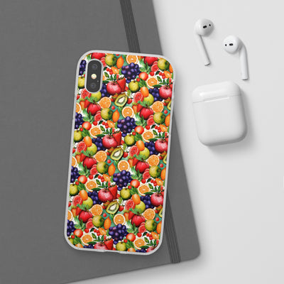 Cute Flexi Phone Cases, Summer Fruit Mix, Compatible with Samsung Galaxy S23, Samsung S22, Samsung S21, Samsung S20, Galaxy S20 Ultra