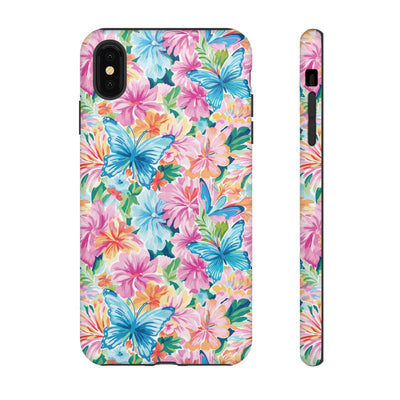 Premium Tough Butterflies Flowers Cute Phone Cases for Samsung S24, S23, S22, S21, S20, Plus and Ultra, Iphone 16 Pro Max,15, 14, 13, 12, 11, 10