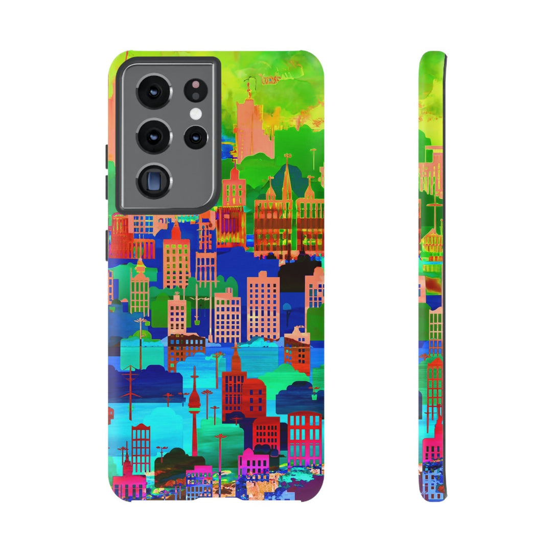Cute Samsung Case | Cool Iphone Case | Summer City Skyline, Samsung S24, S23, S22, S21, IPhone 15 Case | Iphone 14 Case, Iphone 13 Case - Studio40ParkLane