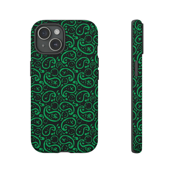 Cute IPhone Case | iPhone 15 Case | iPhone 15 Pro Max Case, Iphone 14 Case, Iphone 14 Pro Max Case IPhone Case for Art Lovers, Paisley Green - Studio40ParkLane