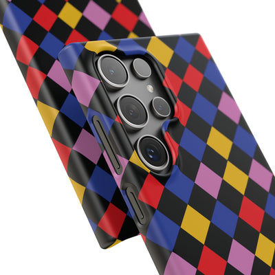 Colorful Checkerboard Cute Phone Case - Sleek Snap - for iPhone 16 15 14 13 12 11 Max Pro Plus Samsung Galaxy S24 S23 S22 S21 S20 Plus Ultra - Studio40ParkLane