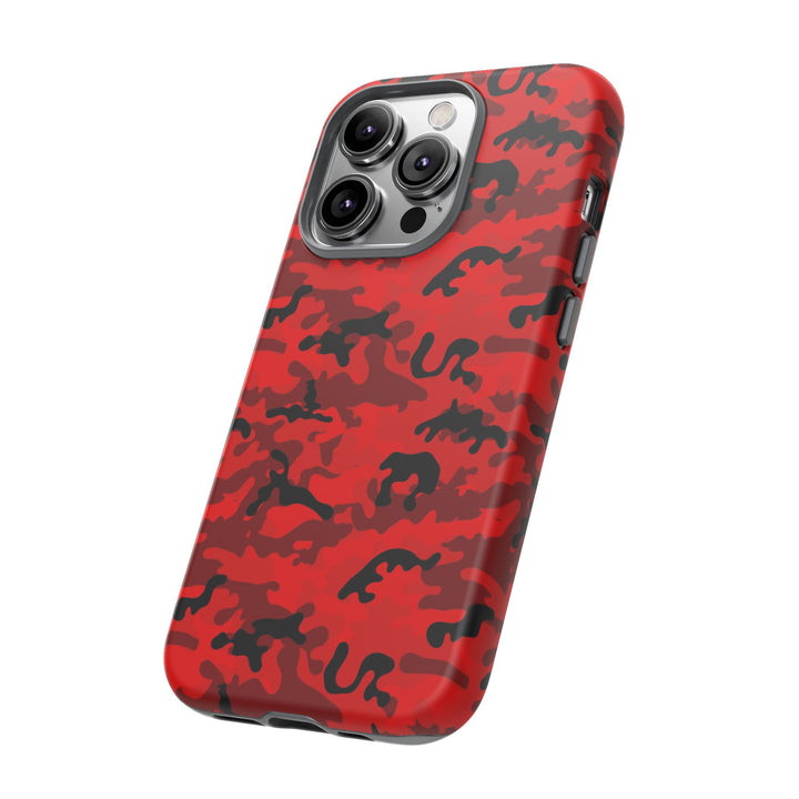 Impact Resistant, Red Camo Camouflage, Cute Phone Cases for Samsung S24, S23, S22, S21, IPhone 15 pro Iphone 14 pro Iphone 13 IPhone 12 Iphone 11 - Studio40ParkLane