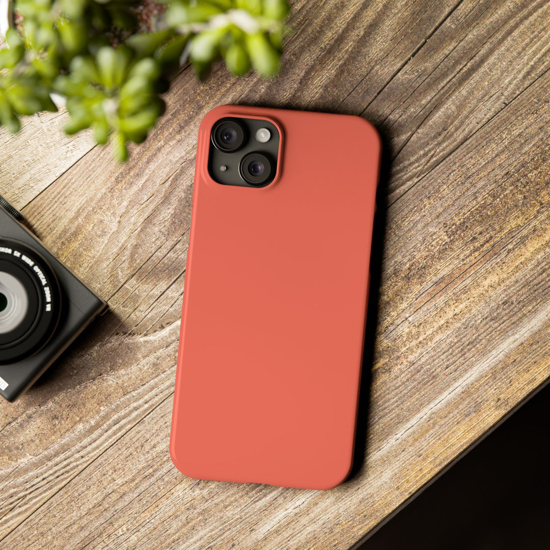 Slim Coral pink Gift for Her Aesthetic Cute Phone Case for Iphone 16 - | iPhone 15 Pro Max Case | iPhone 14 Case 13 12 11 10 9 8 7 - Studio40ParkLane